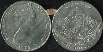 Новая Зеландия. 1 доллар. 1970 (Unc)