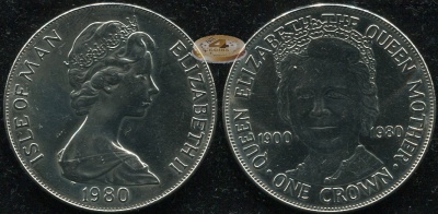 Остров Мэн. 1 крона. 1980 (Unc)
