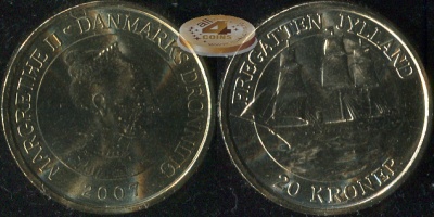 Дания. 20 крон. 2007 (Unc)