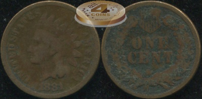 США. 1 цент. 1881 (VG/G)