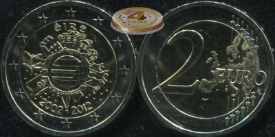 Ирландия. 2 евро. 2012 (Unc. Биметалл)