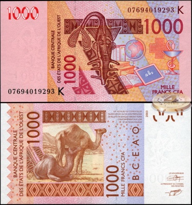 Сенегал (КФА Запад). 1000 франков (Unc) 2007