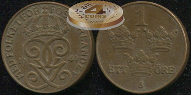 Швеция. 1 эре. 1940 (XF)
