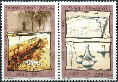 Албания. 2009. Археологические памятники (Сцепка. MNH OG)