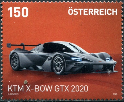 Австрия. 2023. Машины. Ktm X-bow Gtx 2020 (Почтовая марка. MNH OG)