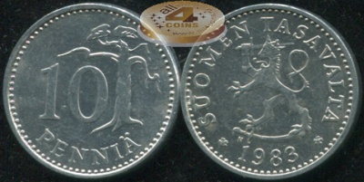 Финляндия. 10 пенни. 1983.N (Unc)
