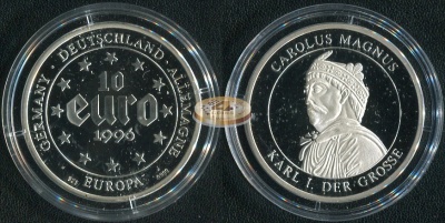 Германия. 10 евро. 1996 (Proof. Серебро)