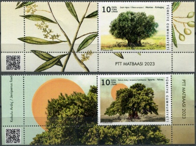 Турция. 2023. Монументальные деревья (Серия Почтовых марок. MNH OG)