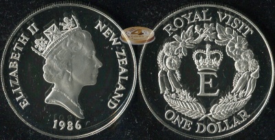 Новая Зеландия. 1 доллар. 1986 (Proof. Серебро)