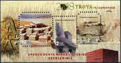 Турция. 2018. Всемирное наследие ЮНЕСКО - Троя (Почтовый блок. MNH OG)