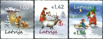Латвия. 2020. Рождество (Серия Почтовых марок. MNH OG)