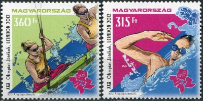 Венгрия. 2012. Летние Олимпийские игры 2012 года в Лондоне (Серия Почтовых марок. MNH OG)