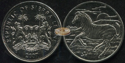 Сьерра Леоне. 1 доллар. 2007 (Unc)