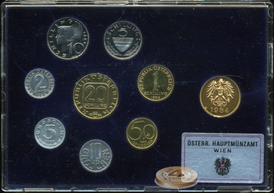 Австрия. Официальный набор (8 монет) 1984