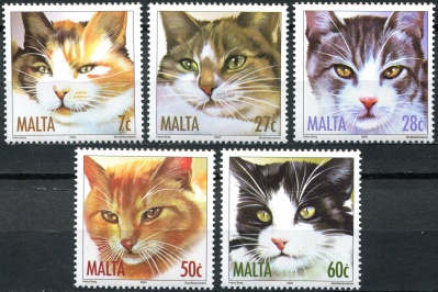 Мальта. 2004. Породы домашних кошек (Серия Почтовых марок. MNH OG)