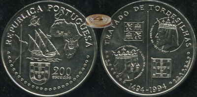 Португалия. 200 эскудо. 1994 (Unc)