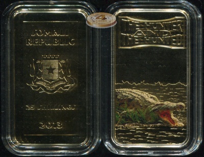 Сомали. 25 шиллингов. 2013 (Proof. Позолота. Эмаль)