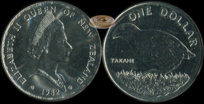 Новая Зеландия. 1 доллар. 1982 (Unc)