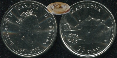 Канада. 25 центов. 1992 (Unc)