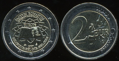 Бельгия. 2 евро. 2007 (Unc. Биметалл)