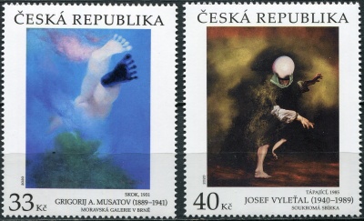 Чехия. 2020. Произведения искусства (2020) (Серия Почтовых марок. MNH OG)