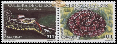 Уругвай. 2001. Змеи Уругвая (Серия. MNH OG)