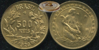 Бразилия. 500 рейс. 1928 (Unc)