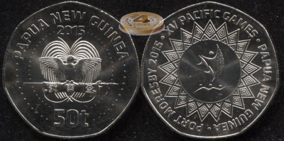 Папуа Новая Гвинея. 50 тоеа. 2015 (Unc)