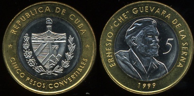 Куба. 5 конвертируемых песо. 1999 (Unc)