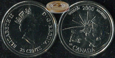 Канада. 25 центов. 2000 (Unc)
