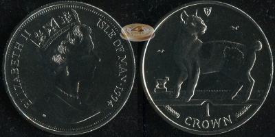Остров Мэн. 1 крона. 1994 (Unc)