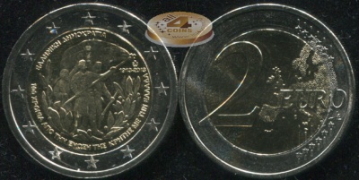 Греция. 2 евро. 2013 (Unc. Биметалл)