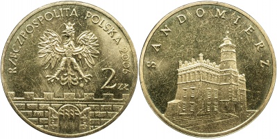 Польша. Монета 2 злотых. 2006 (KM#Y.550. Unc) Сандомир