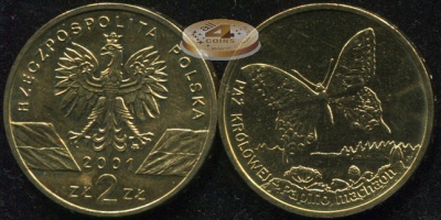 Польша. 2 злотых. 2001 (Unc)