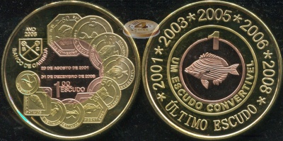 Кабинда. 1 эскудо. 2008 (Unc. Биметалл)