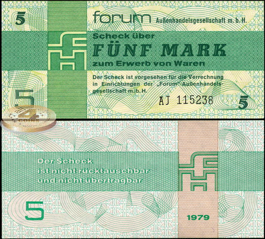Германия (ГДР. форум). 5 марок (Unc) 1979