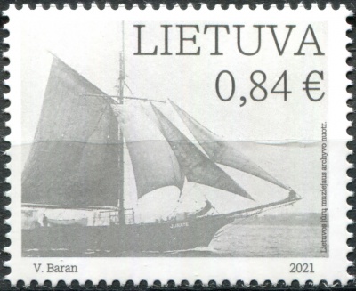 Литва. 2021. Парусный корабль (Почтовая марка. MNH OG)