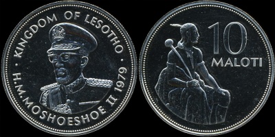 Лесото. 10 малоти. 1979 (Proof. Серебро)