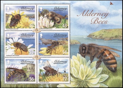 Олдерни. 2009. Пчелы (Малый лист. MNH OG)