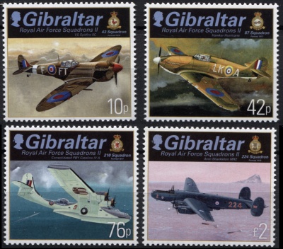Гибралтар. 2013. Эскадрилии Королевских ВВС II (Серия. MNH OG)