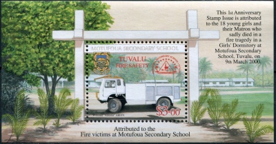 Тувалу. 2001. Пожарная служба (Блок. MNH OG)