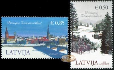 Латвия. 2014. Рождество 2014 (Серия. MNH OG)