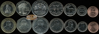 Маврикий. Набор №2 (7 монет. 1 биметалл) 1992-2009