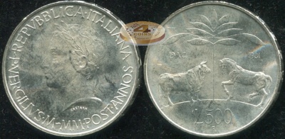 Италия. 500 лир. 1981 (Unc. Серебро)
