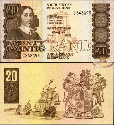 ЮАР. 20 рандов (Unc) 1978-81