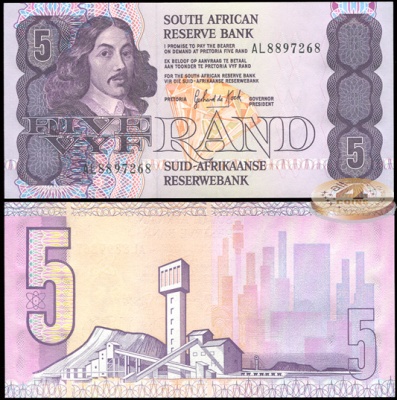 ЮАР. 5 рандов (Unc) 1989-90
