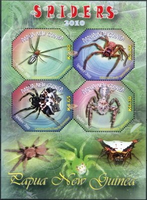 Папуа Новая Гвинея. 2010. Пауки (Блок. MNH OG)