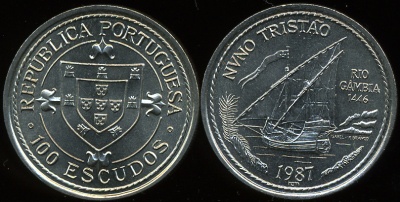 Португалия. 100 эскудо. 1987 (Unc)