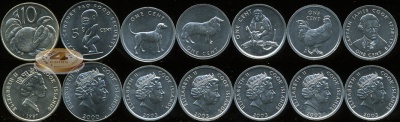 Кука о-ва. Набор №3 (7 монет) 1987-2003