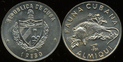 Куба. 1 песо. 1981 (Unc)